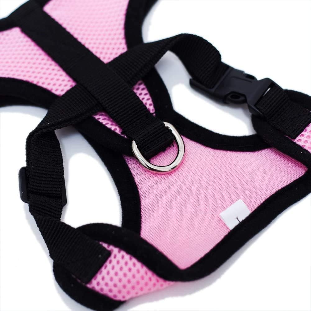 Harnais Petit Chien - DogHarnessLeadLeash™ - Rose - Le royaume du chien